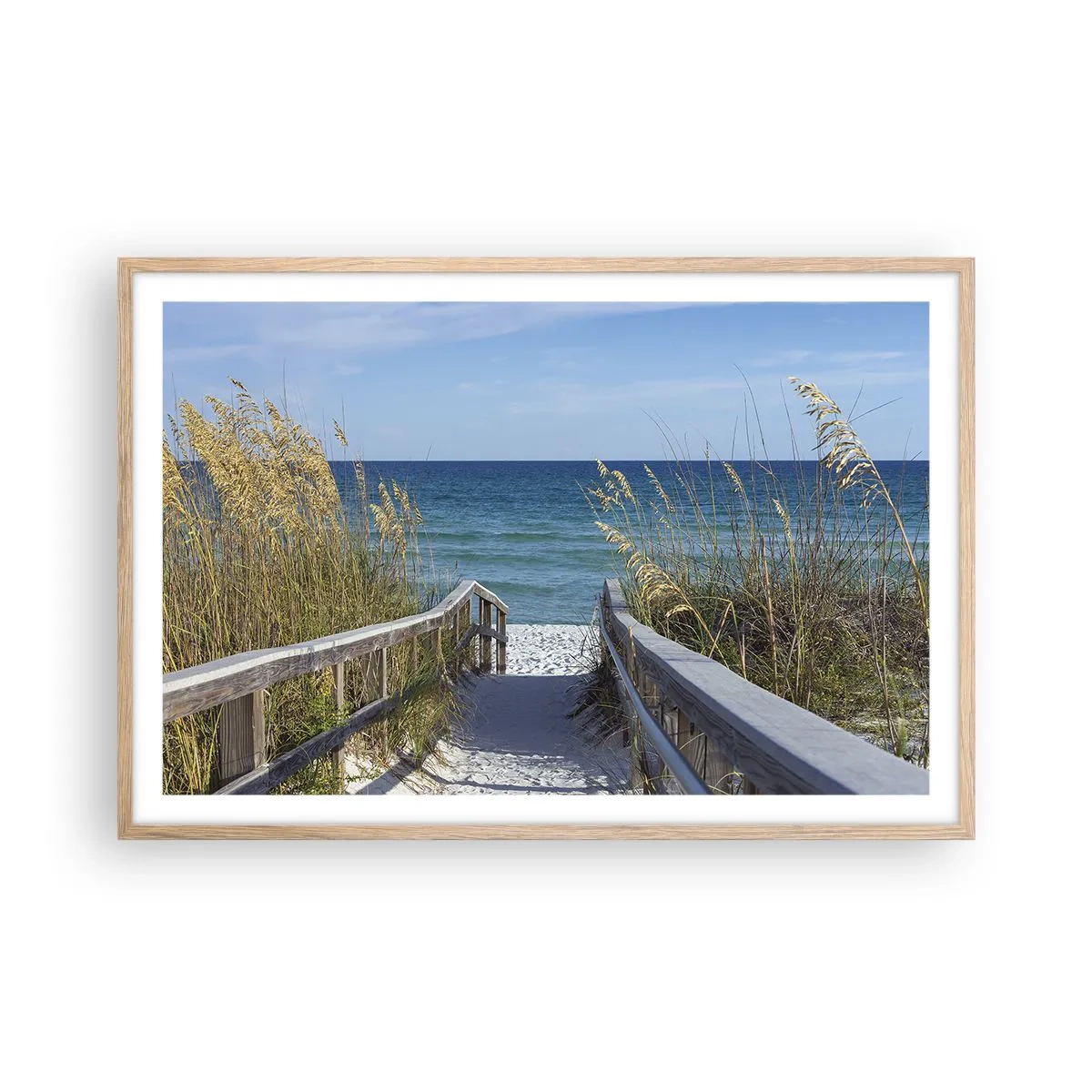 Affiche dans un chêne clair - Poster - Au soleil, sous le vent - 91x61 cm