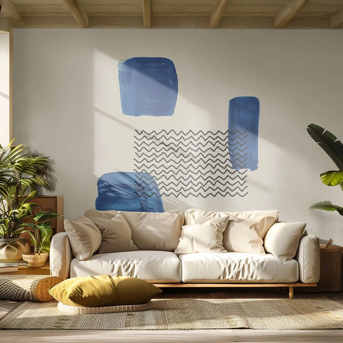 Papier Peint Photo Standard Eco - Quatuor abstrait - Abstraction, Morceau, Art moderne. - 300x210 cm