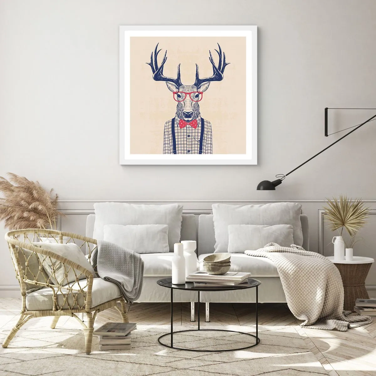 Affiche dans un cadre blanc - Poster - Une extravagance amusante - 50x50 cm