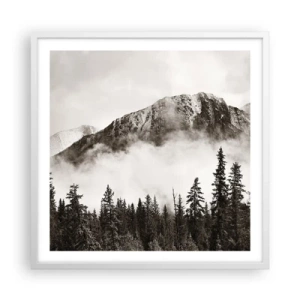 Affiche dans un cadre blanc - Poster - Seigneur de granite - 60x60 cm