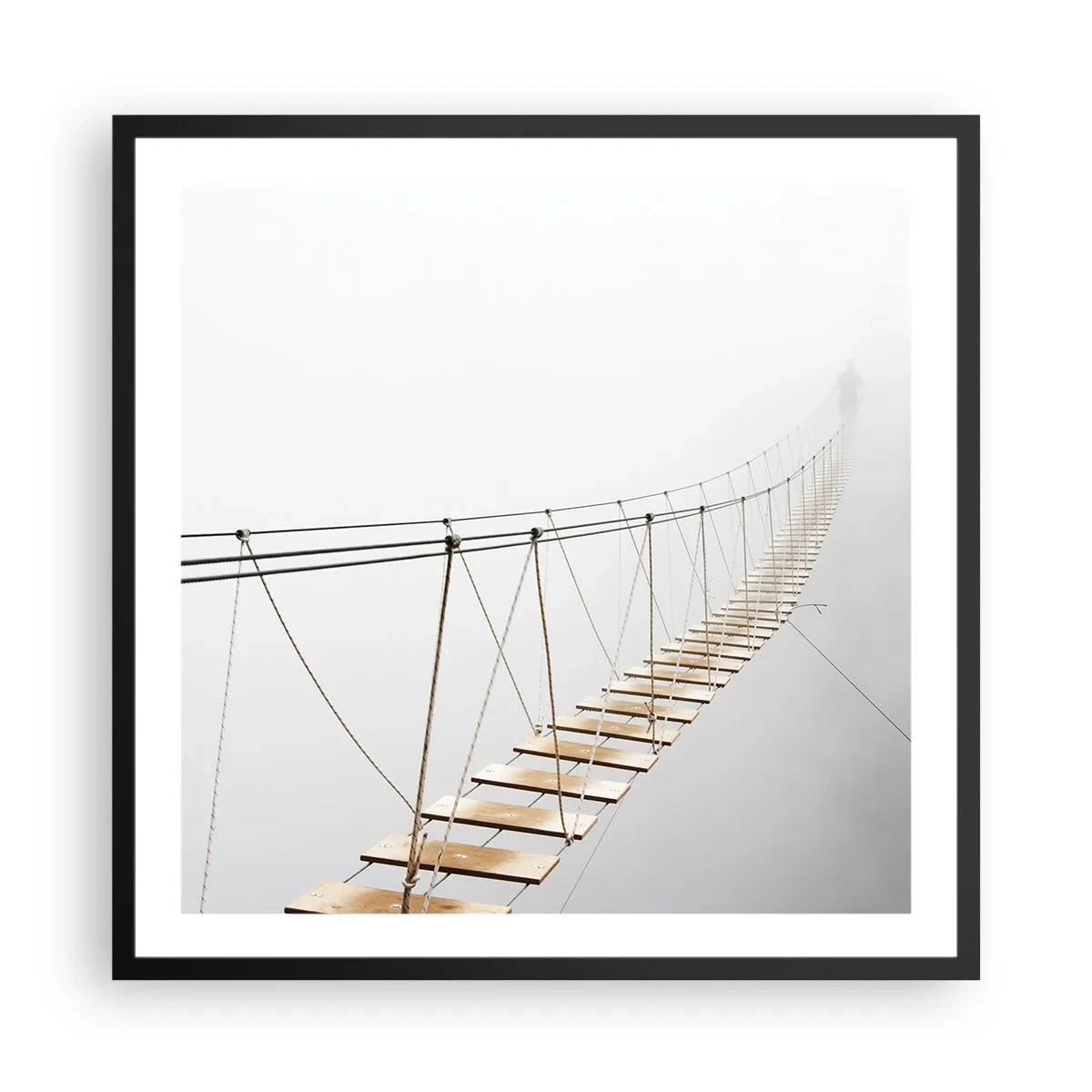 Affiche dans un cadre noir - Poster - Où cela va-t-il te mener? - 60x60 cm