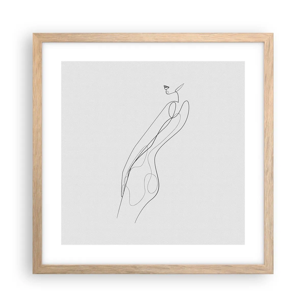 Affiche dans un chêne clair - Poster - Juste une promesse - 40x40 cm