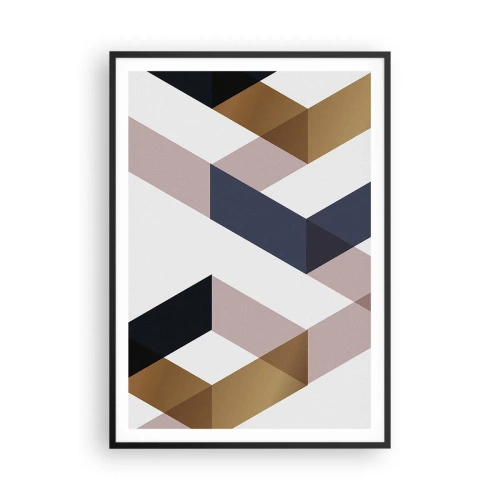 Affiche dans un cadre noir - Poster - Plats et angles - 70x100 cm