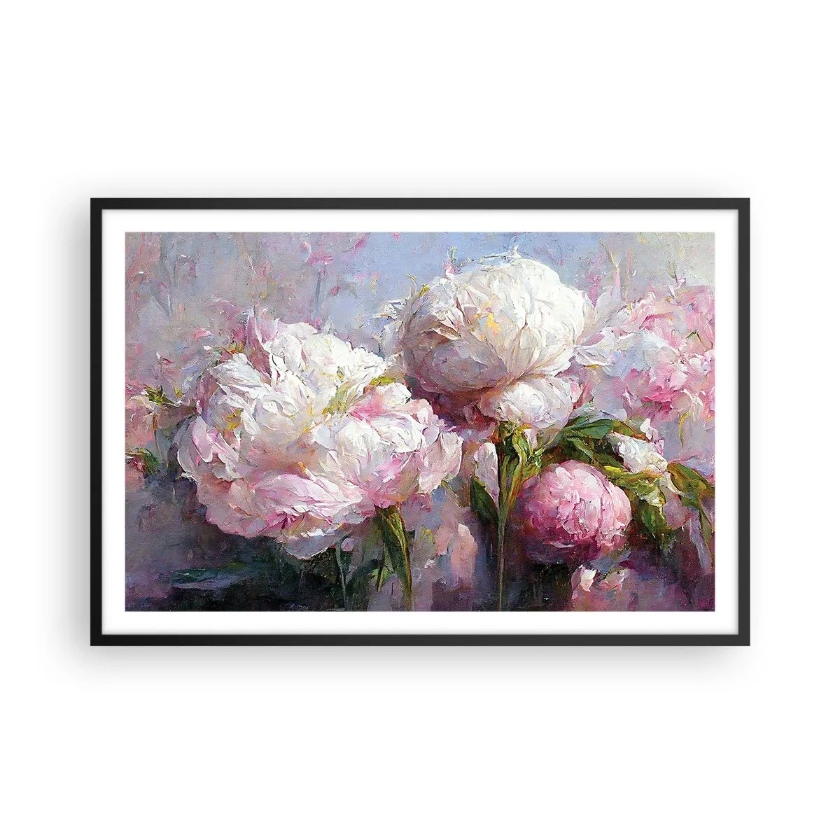 Affiche dans un cadre noir - Poster - Un bouquet plein de vie - 91x61 cm