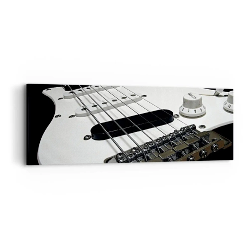 Impression sur toile - Image sur toile - Son caché en blanc - 90x30 cm