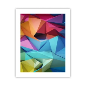 Affiche - Poster - Origami arc-en-ciel - 40x50 cm