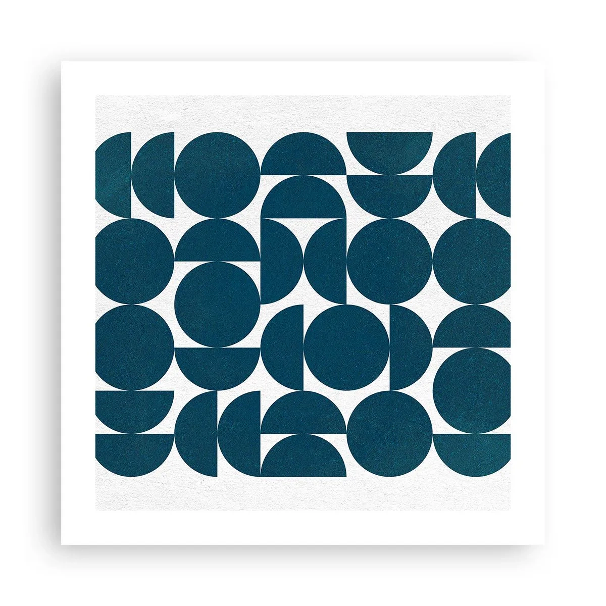 Affiche - Poster - Cercles et demi-cercles - 50x50 cm