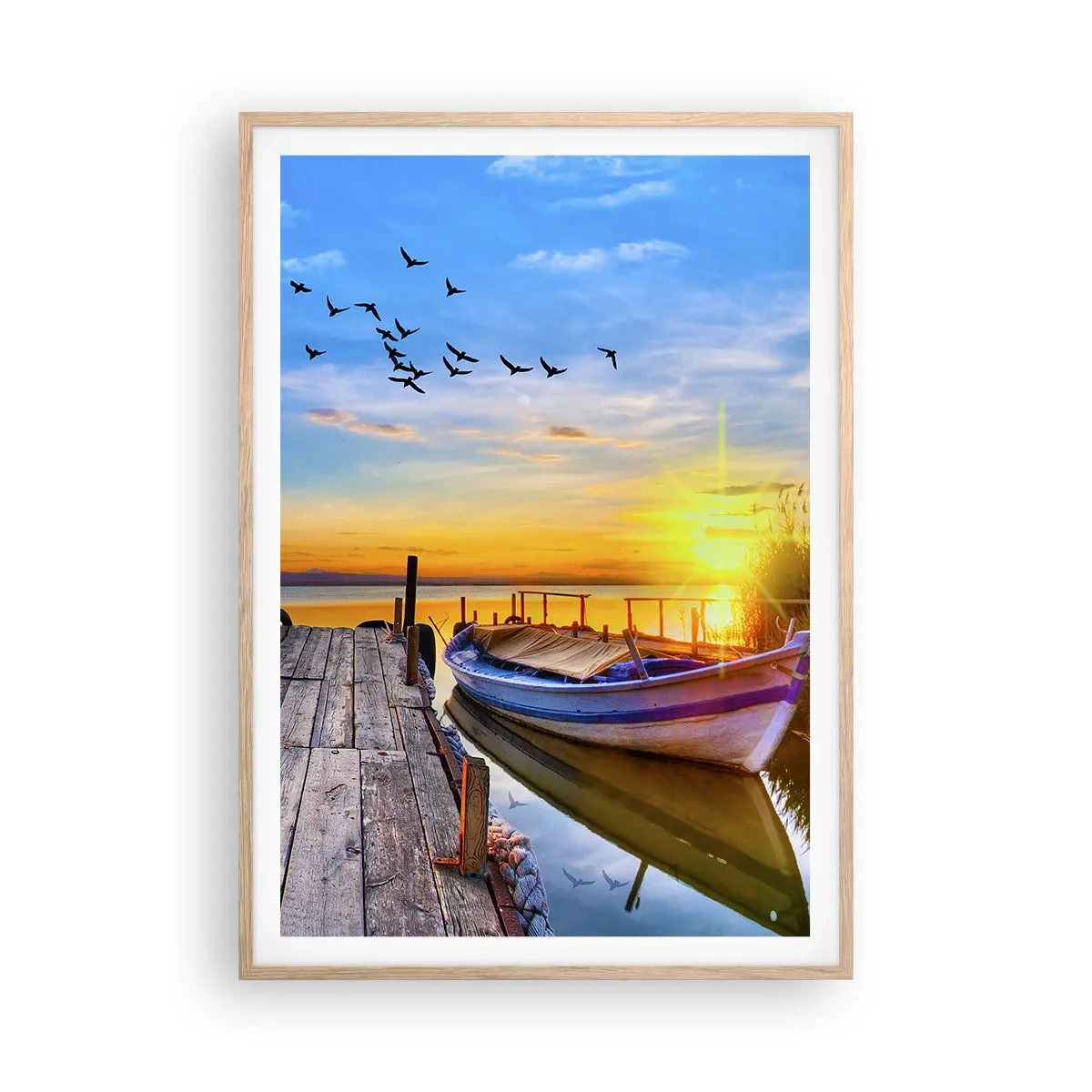 Affiche dans un chêne clair - Poster - Au revoir, à demain - 70x100 cm