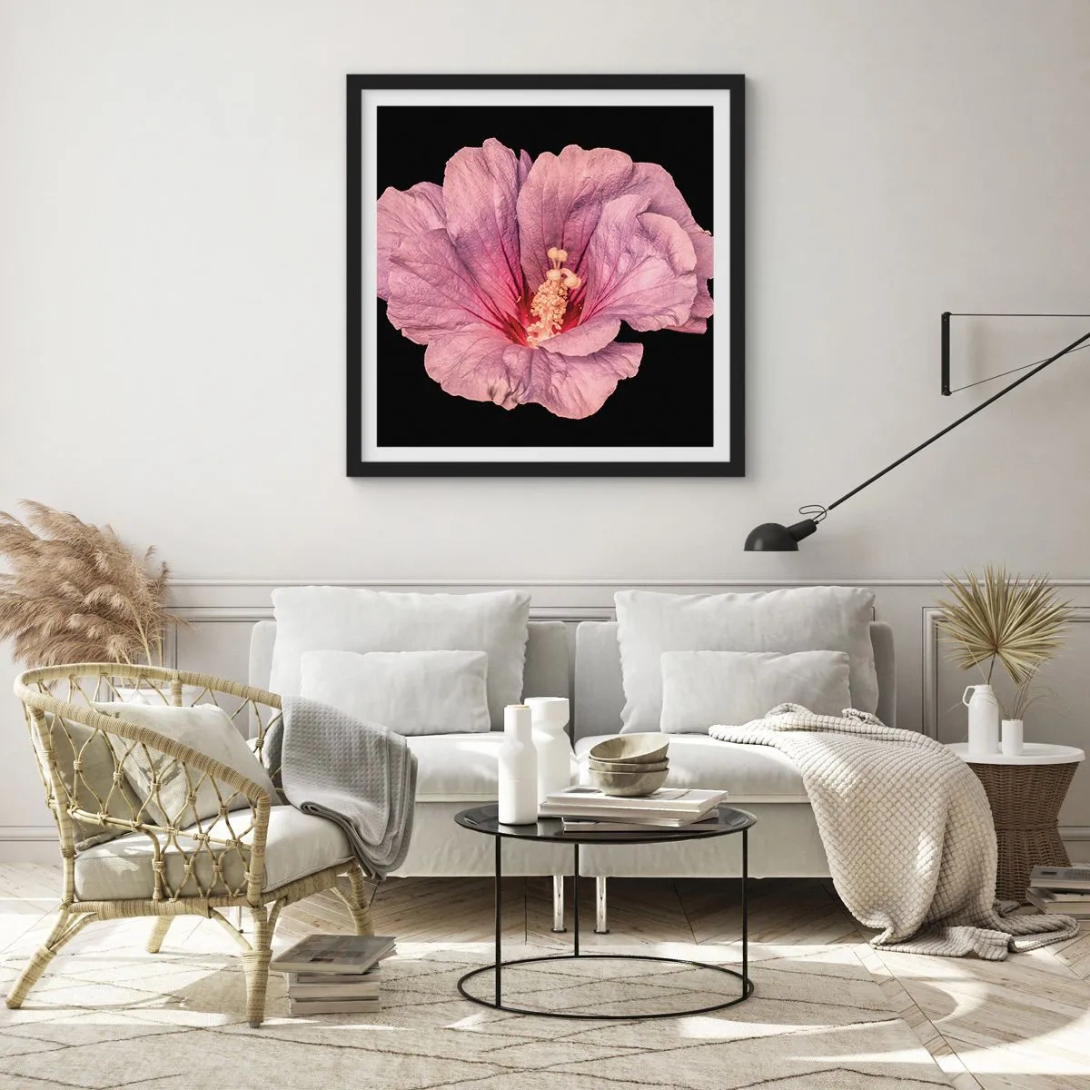 Affiche dans un cadre noir - Poster - Directement au coeur - 30x30 cm