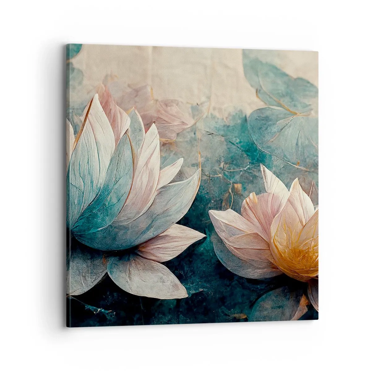 Impression sur toile - Image sur toile - Les étoiles du lac - 70x70 cm