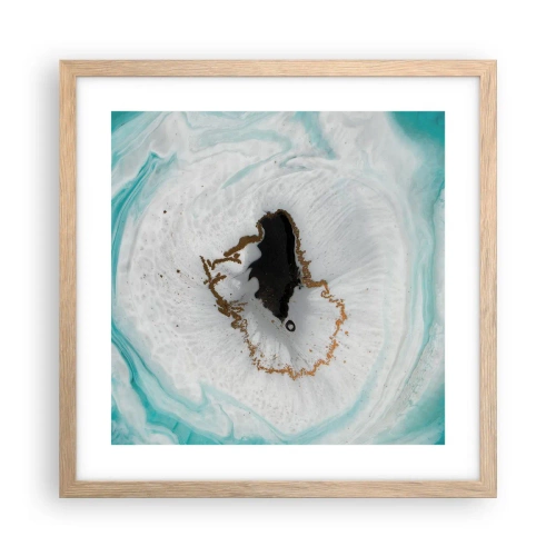 Affiche dans un chêne clair - Poster - Pénétrer à l'intérieur - 40x40 cm