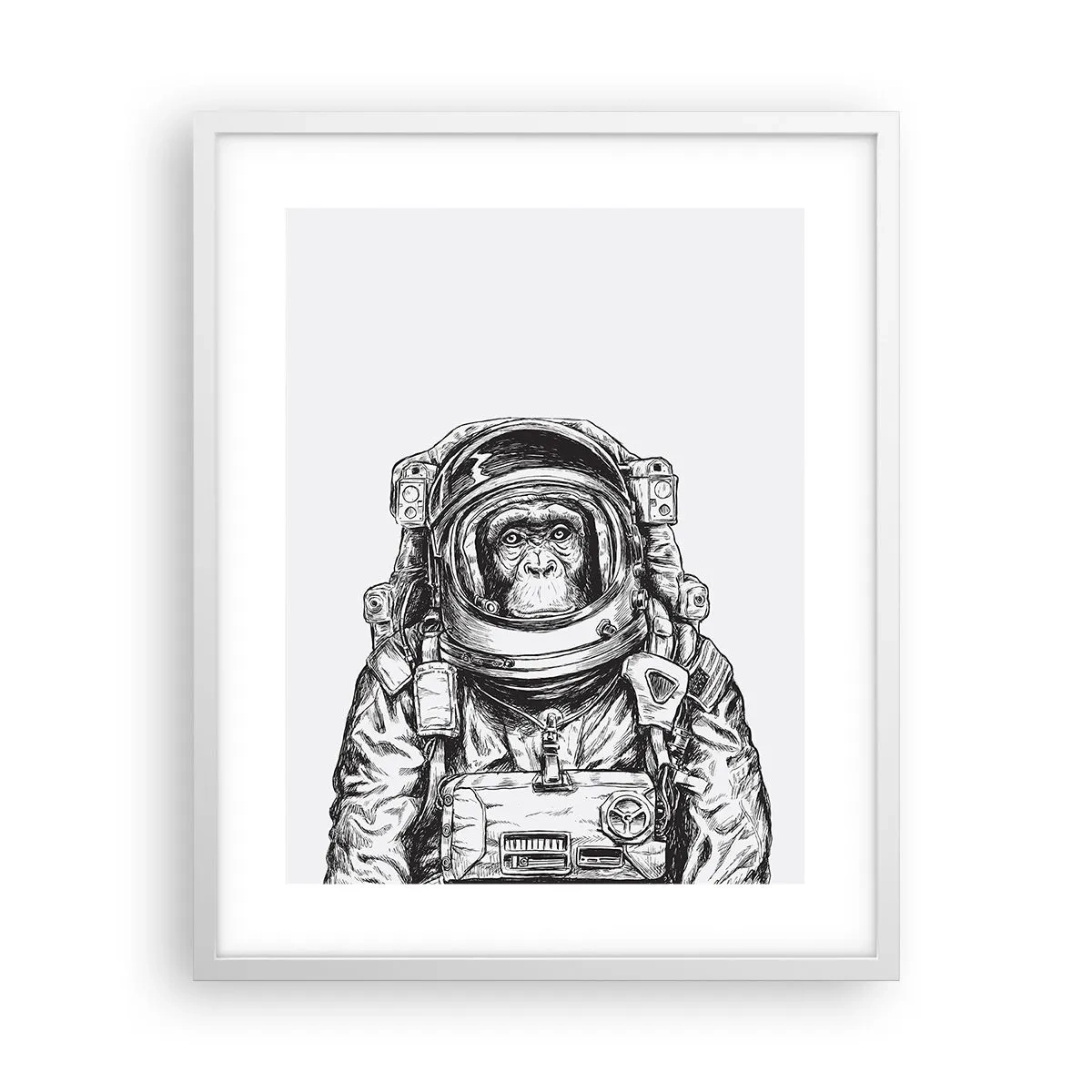 Affiche dans un cadre blanc - Poster - Évolution alternative - 40x50 cm