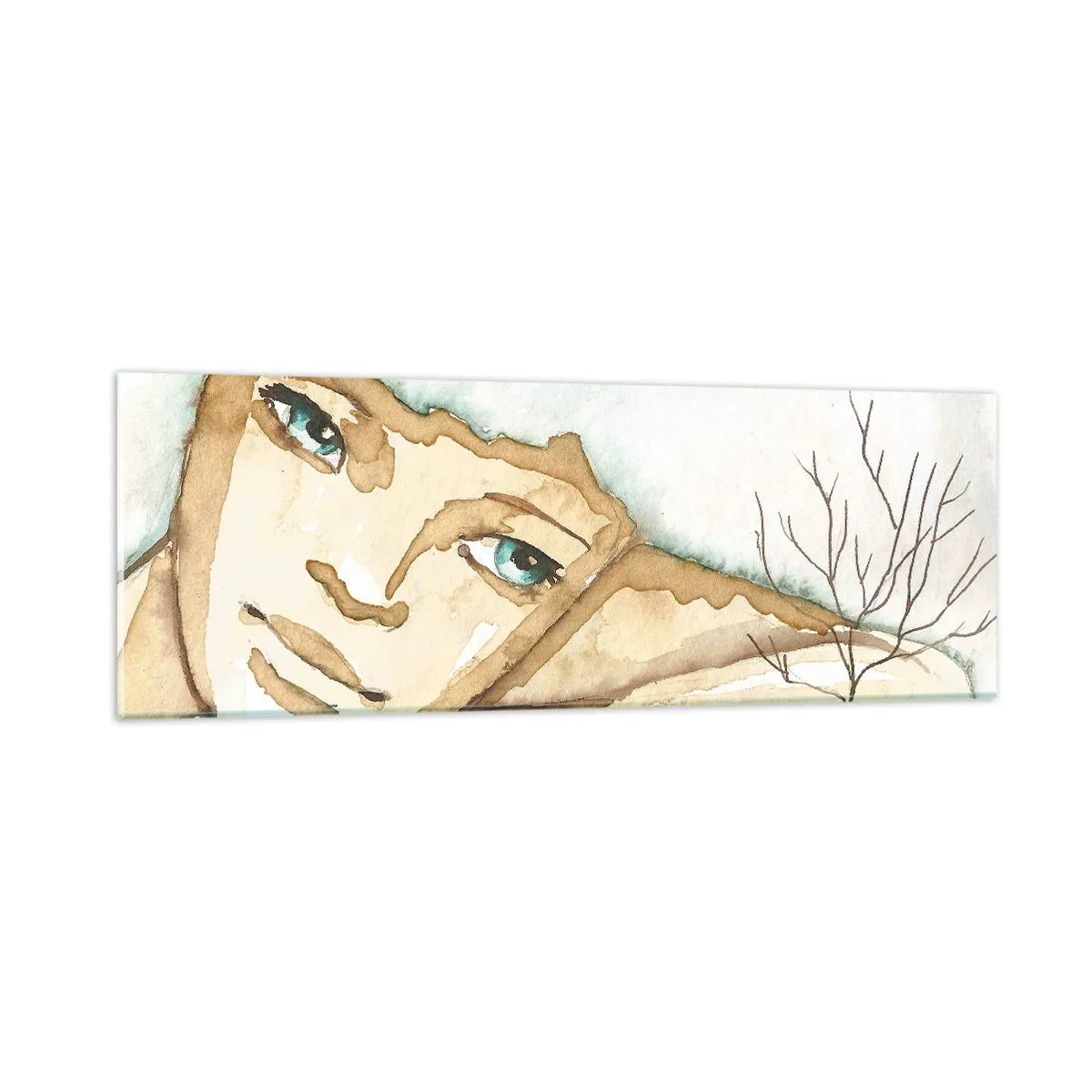 Impression sur verre - Image sur verre - L'arbre de la poésie naît du silence - 90x30 cm