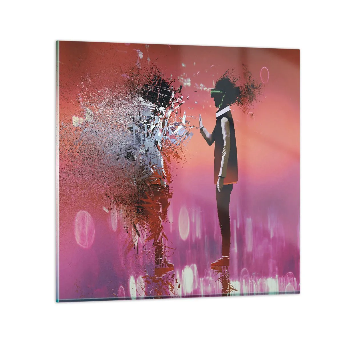 Impression sur verre - Image sur verre - Pouvez-vous regarder à l'intérieur de vous-même ? - 70x70 cm