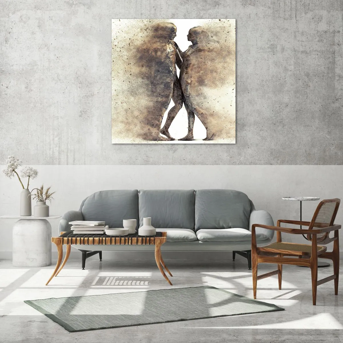 Impression sur verre - Image sur verre - Ils sont sortis de la poussière pour aimer - 70x70 cm