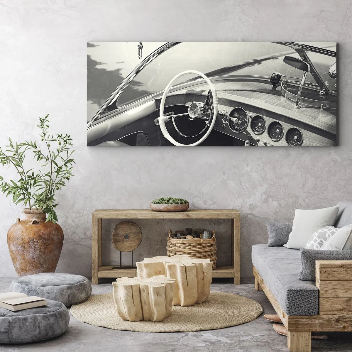 Impression sur toile - Image sur toile - Temps pour riche - 100x40 cm