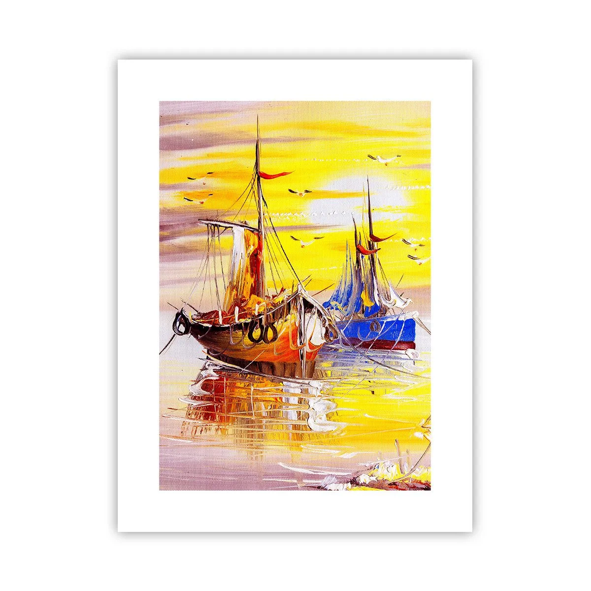 Affiche - Poster - Un repos bien mérité au port - 30x40 cm