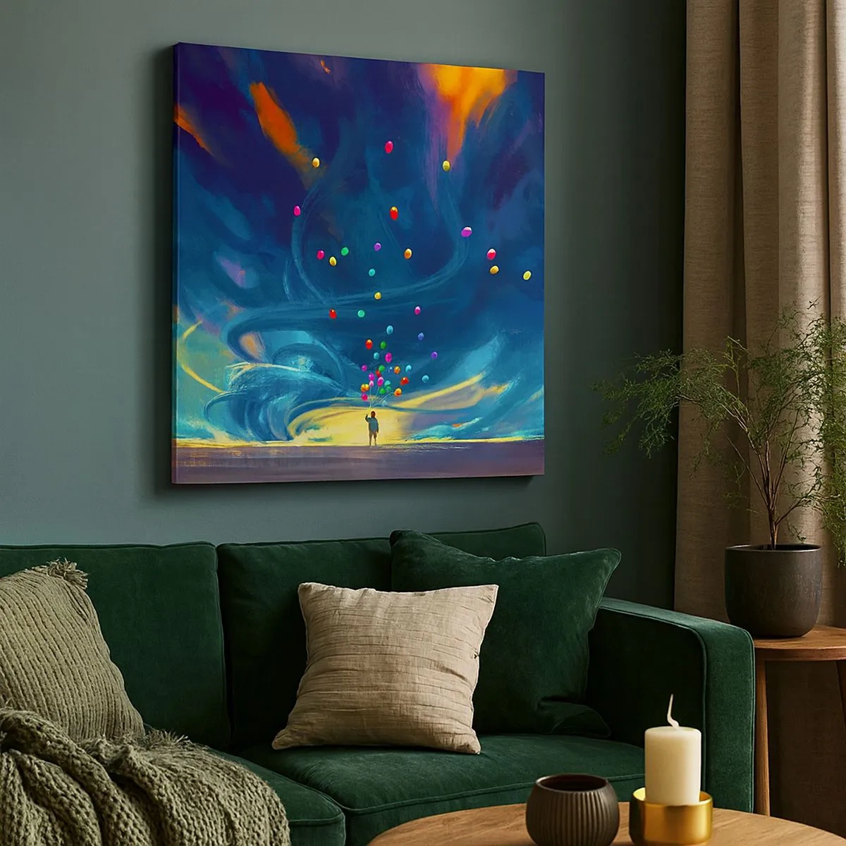 Impression sur toile - Image sur toile - Au vent bleu ciel - 30x30 cm