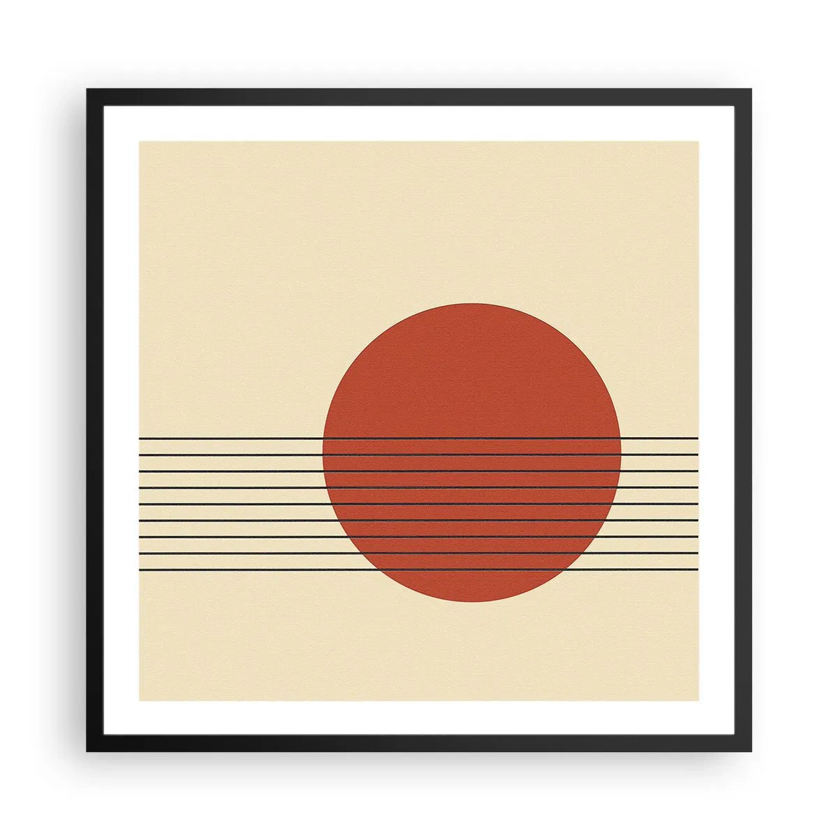 Affiche dans un cadre noir - Poster - Aux alentours et plus loin - 60x60 cm