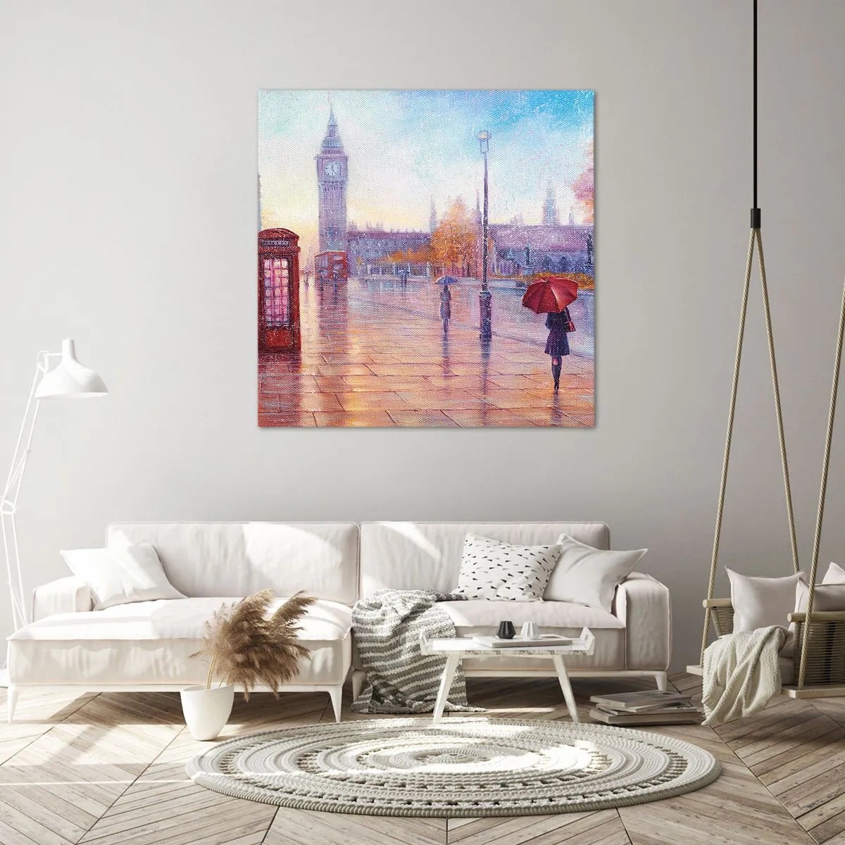 Impression sur toile - Image sur toile - Jour automnal londonien - 60x60 cm