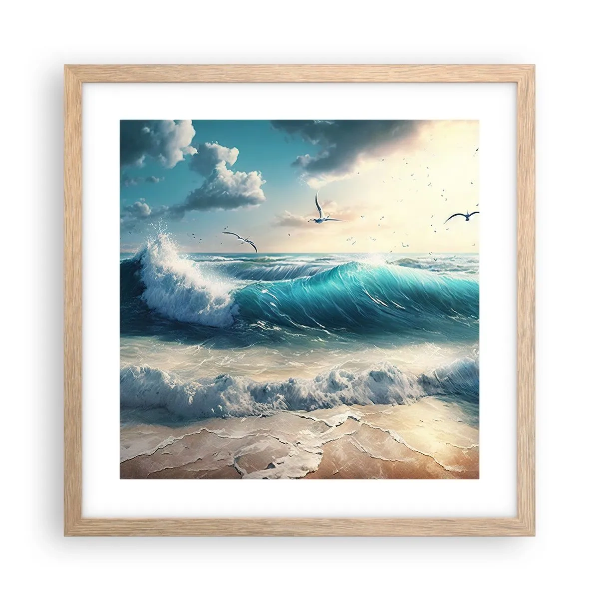 Affiche dans un chêne clair - Poster - Ça bourdonne seulement pour toi - 40x40 cm