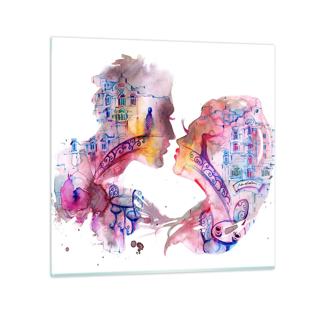 Impression sur verre - Image sur verre - Le pont secret des soupirs - 60x60 cm