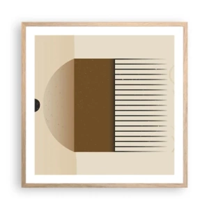 Affiche dans un chêne clair - Poster - Différents états - 60x60 cm