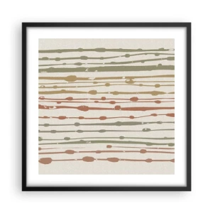 Affiche dans un cadre noir - Poster - Notation musicale des couleurs - 50x50 cm