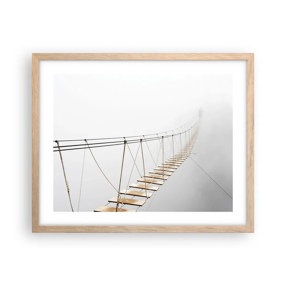 Affiche dans un chêne clair - Poster - Où cela va-t-il te mener? - 50x40 cm