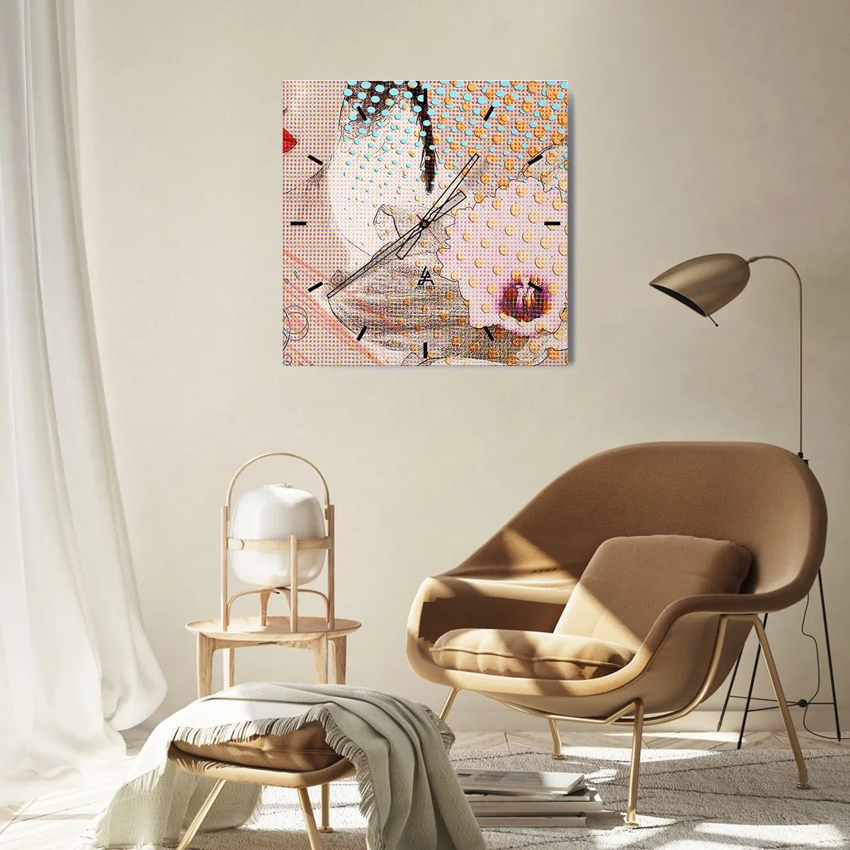 Horloge murale - Pendule murale - Héroïne de bande dessinée - 40x40 cm