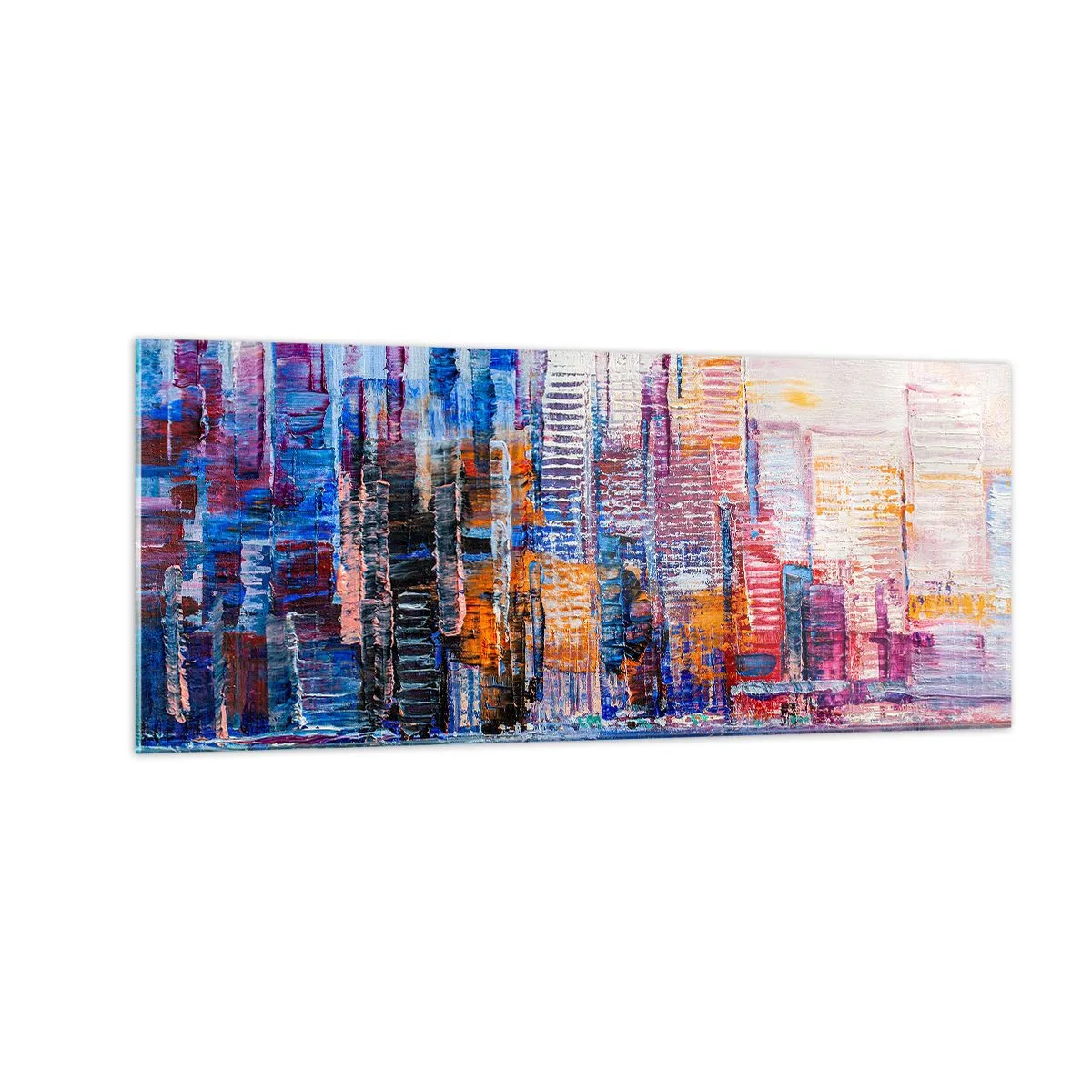 Impression sur verre - Image sur verre - Une métropole joyeuse - 100x40 cm