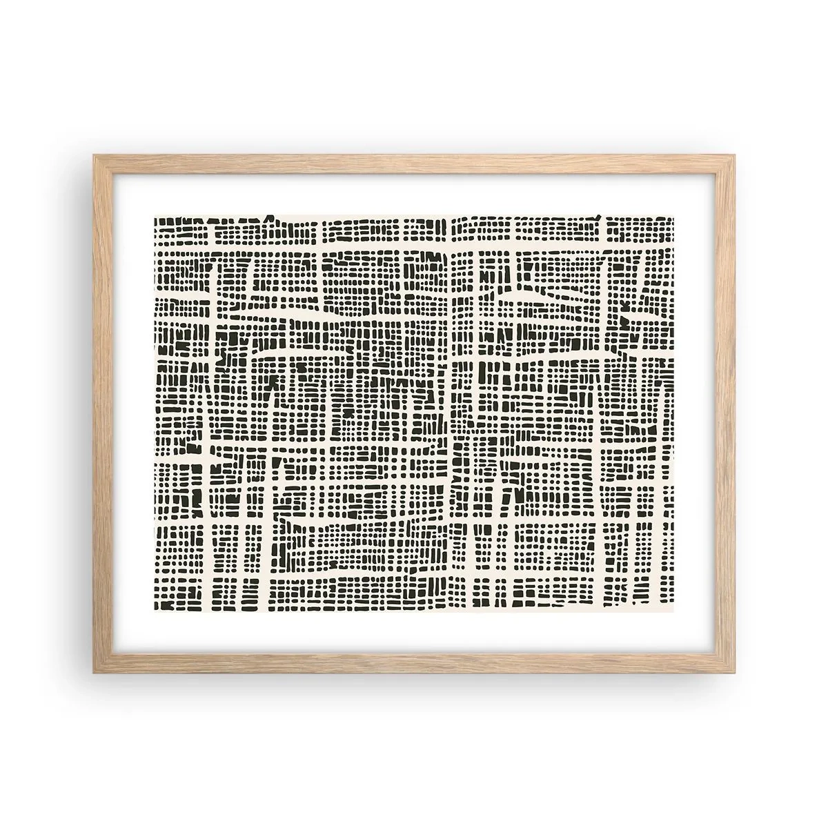 Affiche dans un chêne clair - Poster - Composition tissée - 50x40 cm