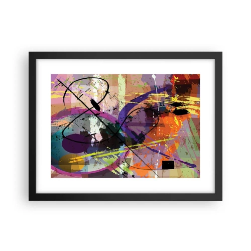 Affiche dans un cadre noir - Poster - Vous pouvez aller tout droit ou autour - 40x30 cm