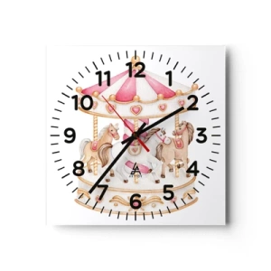 Horloge murale - Pendule murale - Le doux monde de l'enfance - 30x30 cm