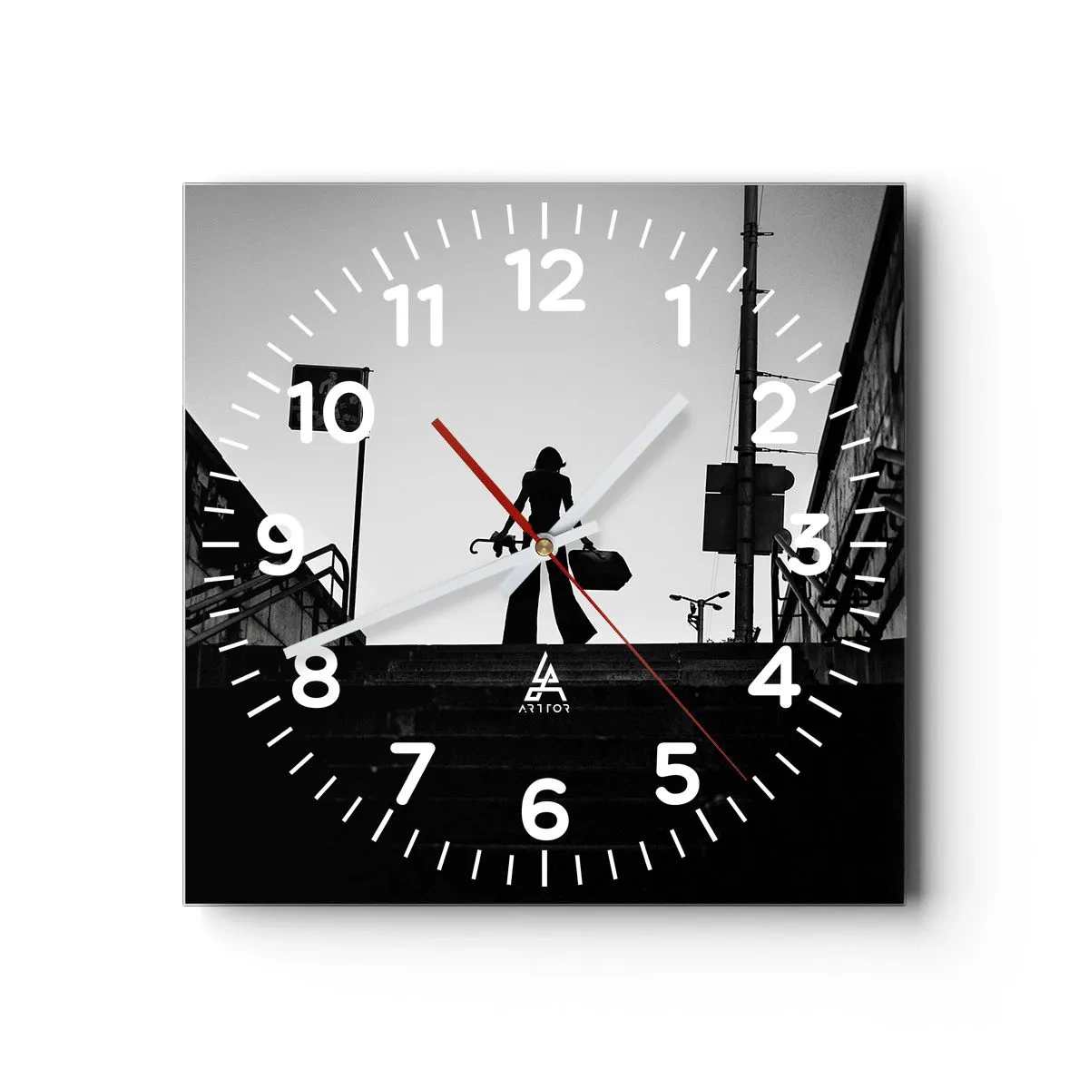 Horloge murale - Pendule murale - Pèlerinage urbain - 30x30 cm