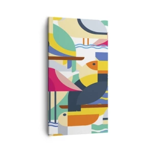 Impression sur toile - Image sur toile - Fête des oiseaux - 45x80 cm