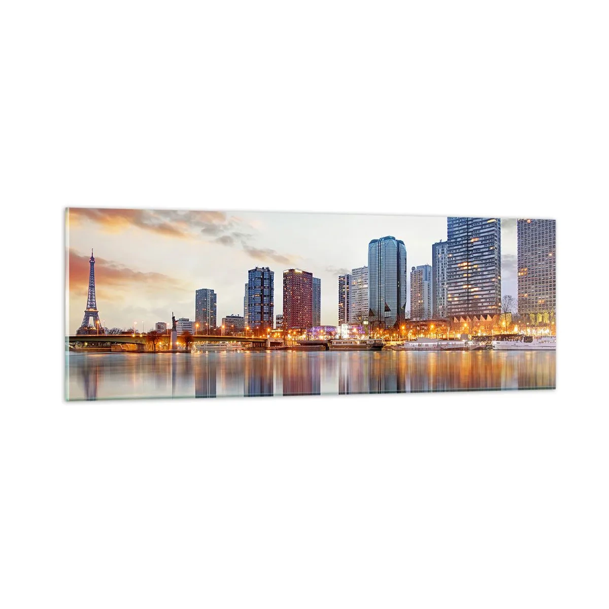 Impression sur verre - Image sur verre - La tranquillité monumentale de Paris - 90x30 cm