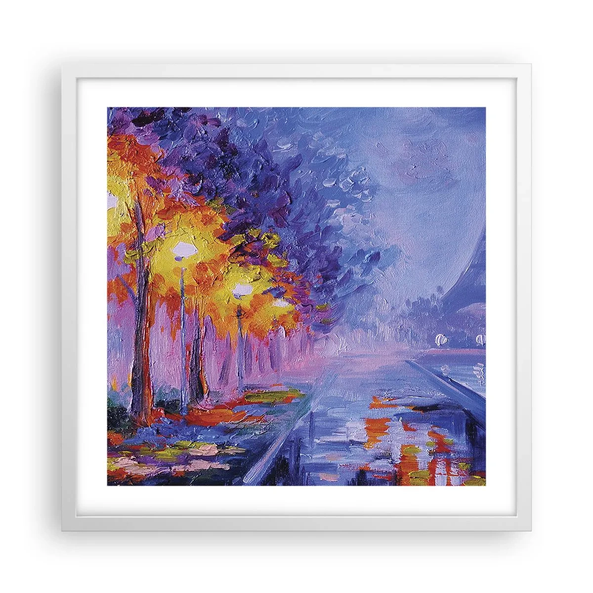 Affiche dans un cadre blanc - Poster - Une ballade idéale - 50x50 cm