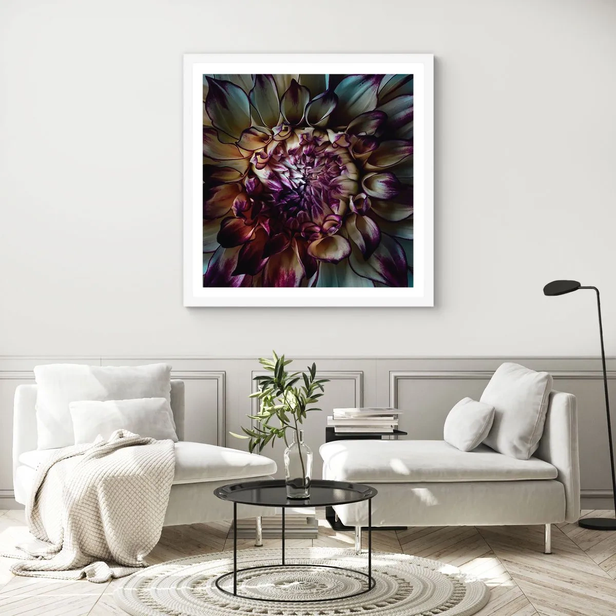 Affiche dans un cadre blanc - Poster - L'apogée de la jeunesse - 40x40 cm