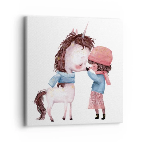 Impression sur toile - Image sur toile - Histoire d'hiver - 40x40 cm