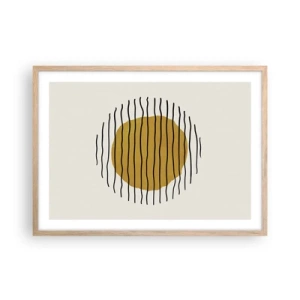 Affiche dans un chêne clair - Poster - Abstraction tremblante de chaleur - 70x50 cm