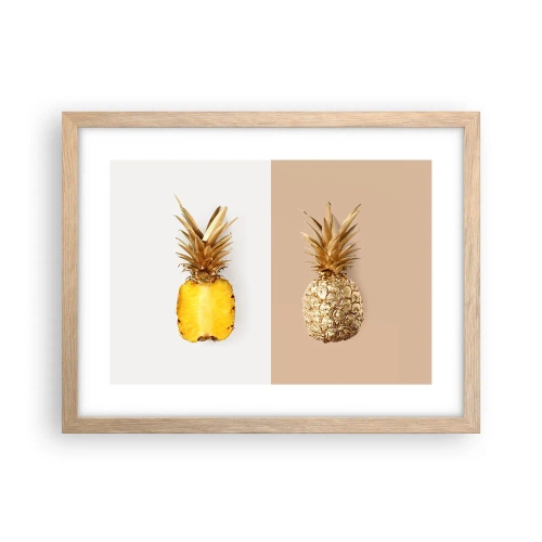 Affiche dans un chêne clair - Poster - Ananas pour nous - 40x30 cm