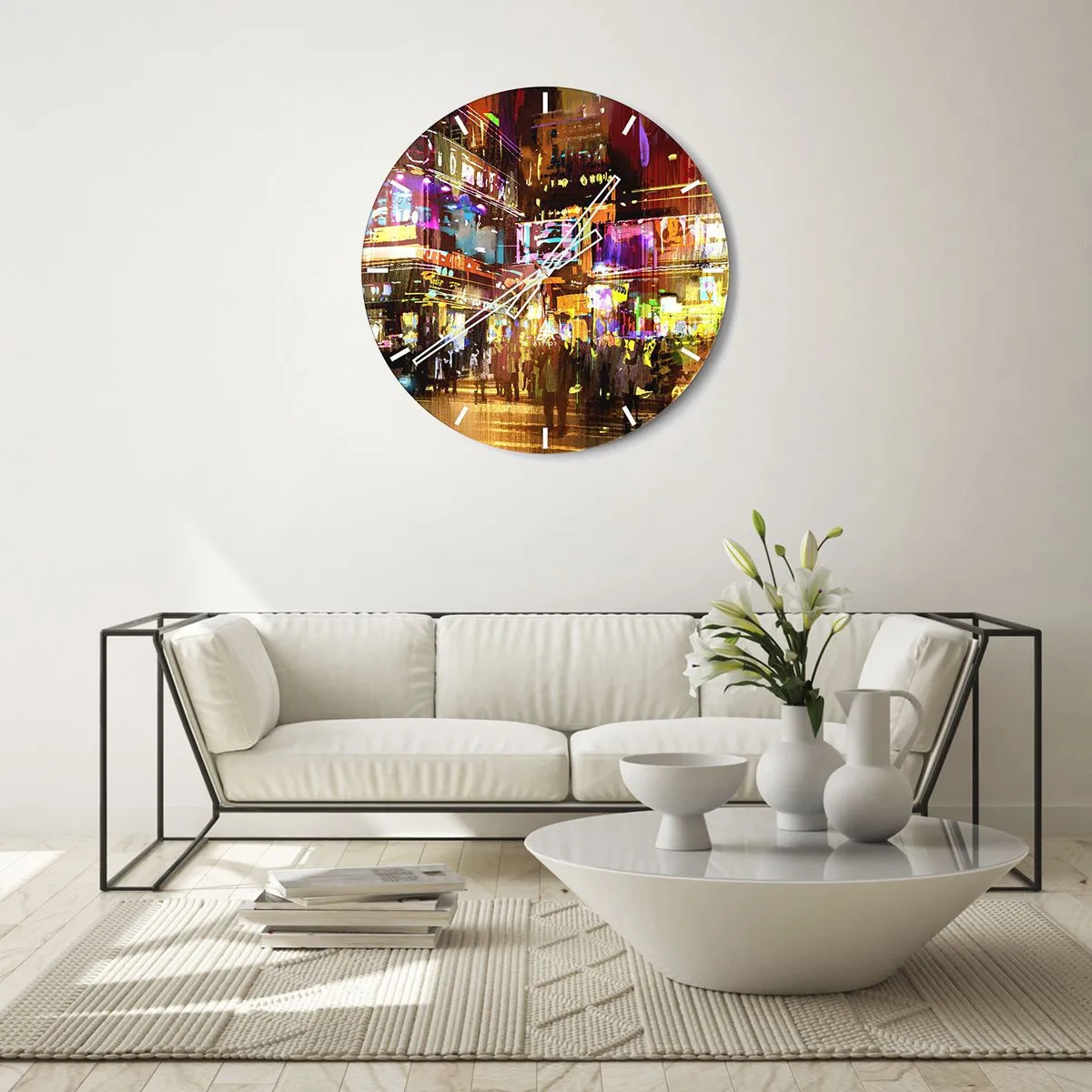 Horloge murale - Pendule murale - Dans une mer de lumière - 40x40 cm