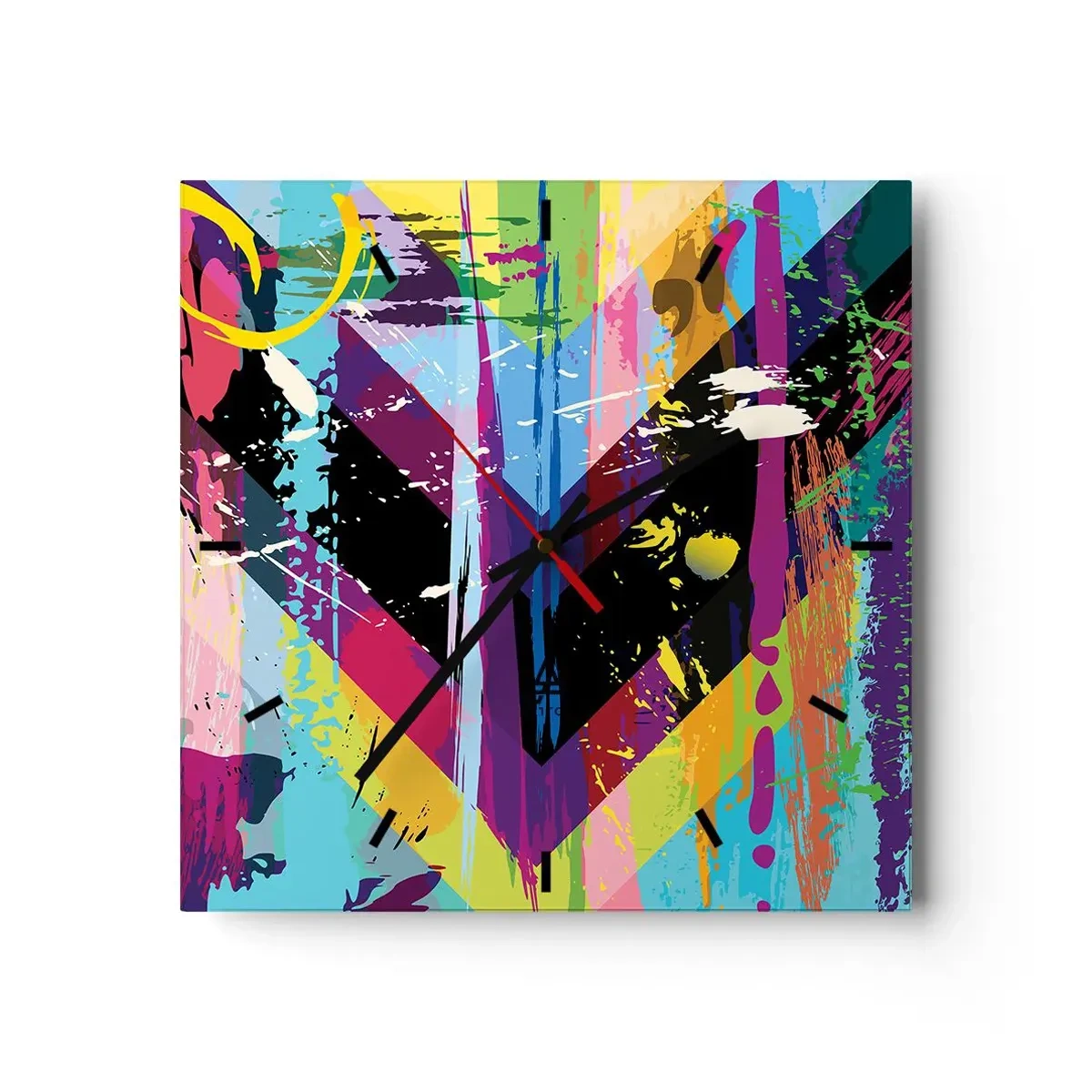 Horloge murale - Pendule murale - De haut en bas - 40x40 cm