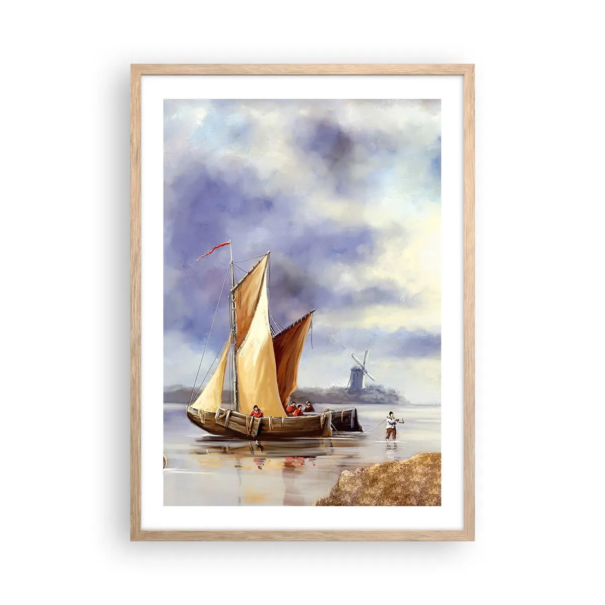 Affiche dans un chêne clair - Poster - Retour de marin - 50x70 cm