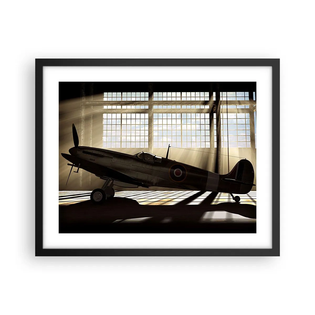 Affiche dans un cadre noir - Poster - Le repos du guerrier - 50x40 cm