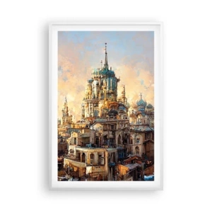 Affiche dans un cadre blanc - Poster - Ville des villes - 61x91 cm