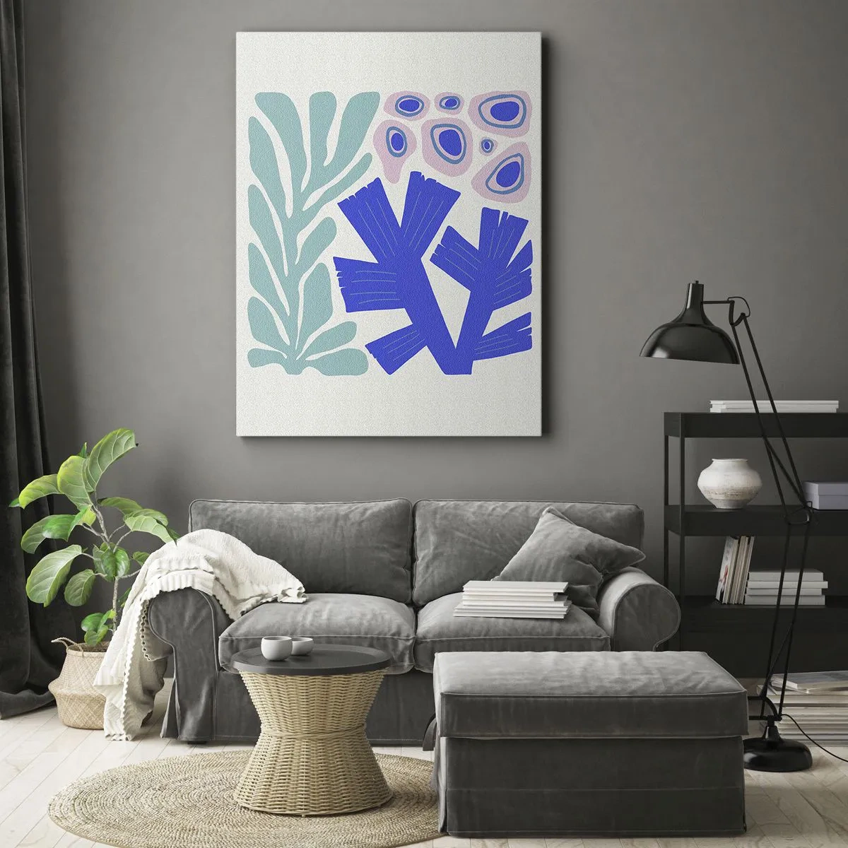 Impression sur toile - Image sur toile - Jardin sous-marin - 45x80 cm