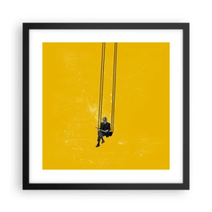 Affiche dans un cadre noir - Poster - Un jour comme tous les jours - 40x40 cm