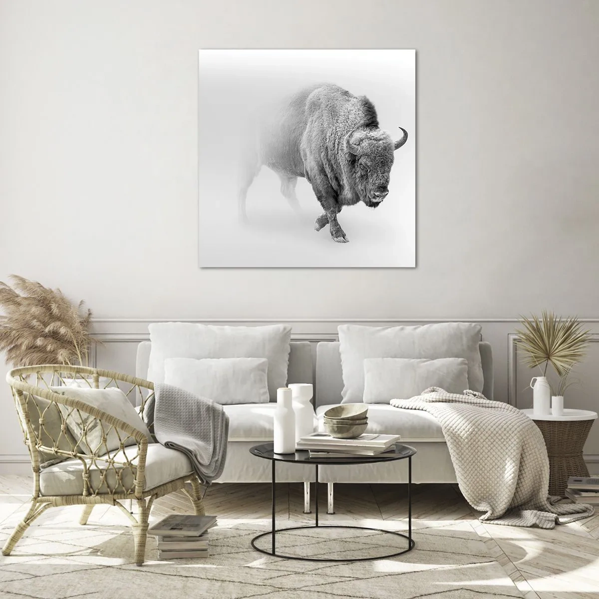 Impression sur verre - Image sur verre - Roi de la prairie - 70x70 cm